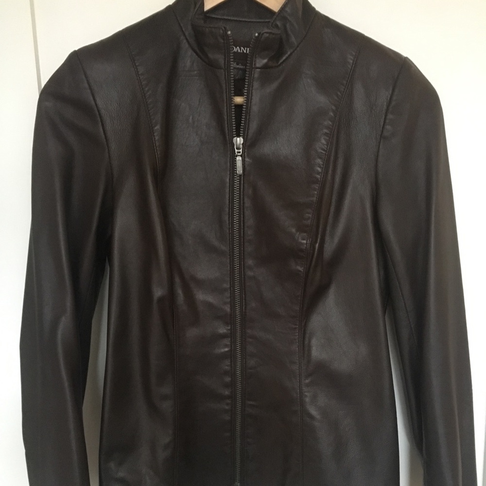Italian leather motorcycle blazer